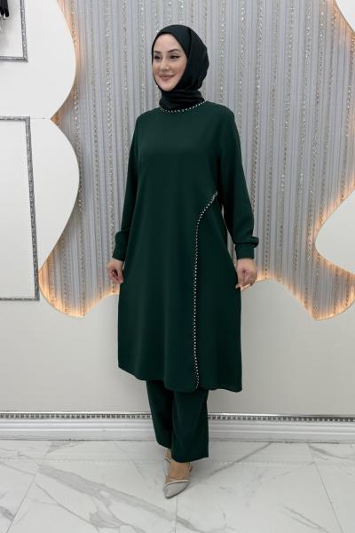 Akım Pantolonlu Takım Zümrüt