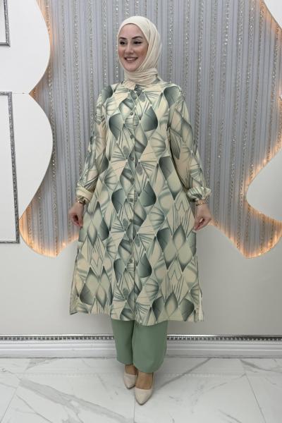 Albora Pantolonlu Takım Mint Yeşili