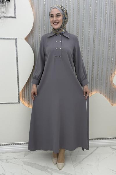 Alsera Elbise Gri