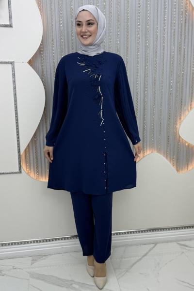 Aşkın pantolonlu takım Mavi