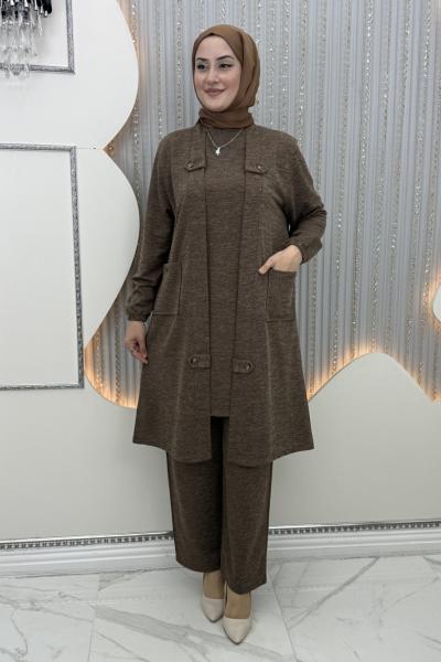 Asu 3’lü Takım Kahverengi