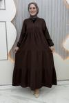 Azra elbise Kahverengi