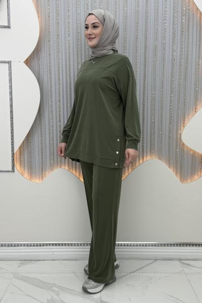 Bade Pantolonlu Takım Haki