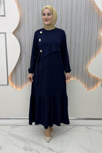 Begüm Elbise Lacivert
