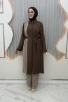 Behice Pantolonlu Takım Kahverengi