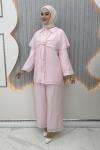 Belgiz Pantolonlu Takım Pembe