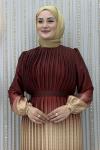 Birce elbise  Bordo