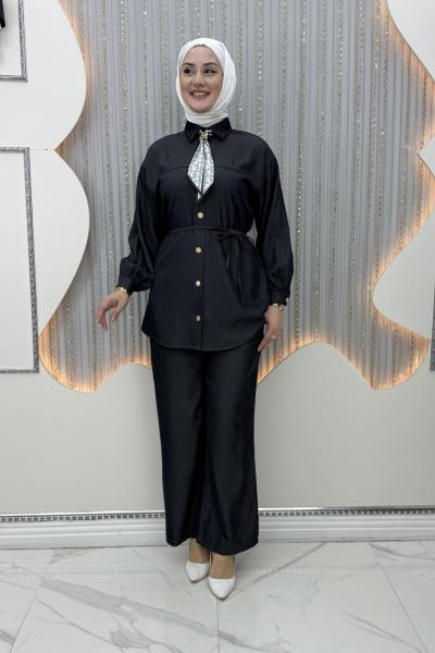 Buket pantolonlu takım Siyah