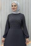 Büşra Elbise Gri