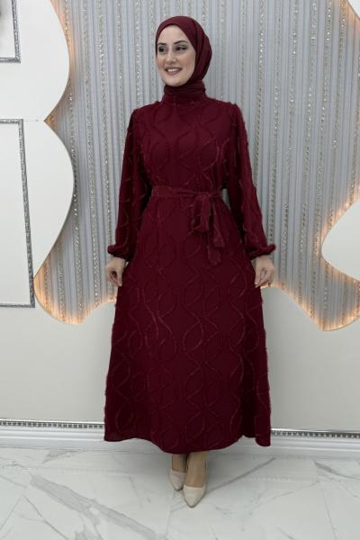 Cennet elbise Bordo