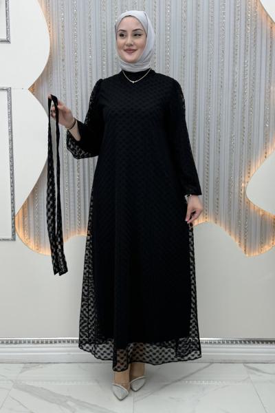 Dantel Elbise Siyah