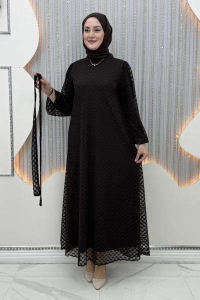 Dantel Elbise Kahverengi