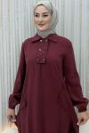 Elanur Pantolonlu Takım  Bordo