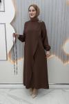 Esila Elbise Kahverengi