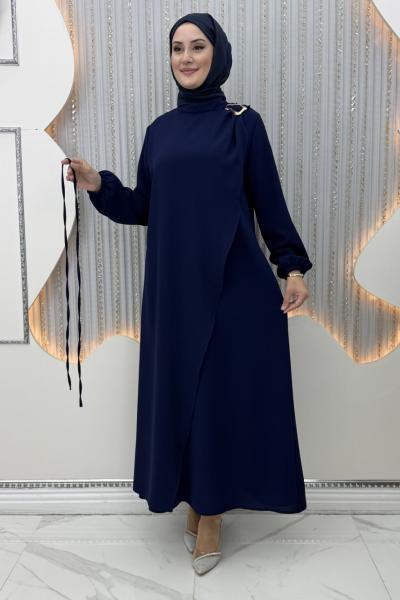 Esila Elbise Lacivert