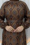 Etnik Elbise  Kahverengi