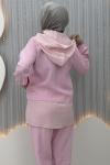 Fatoş Pantolonlu Takım  Pembe