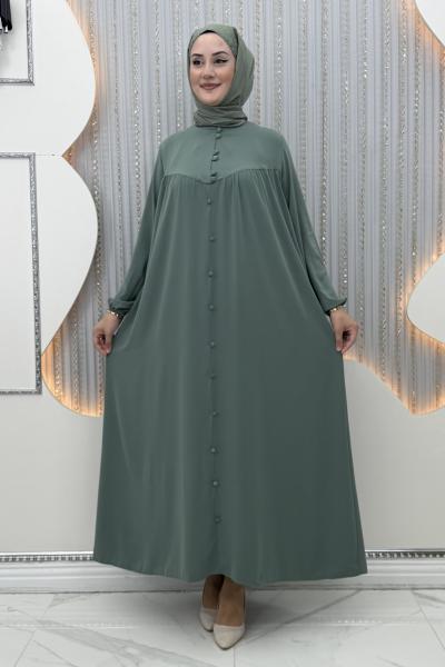 Feraye Elbise Mint Yeşili