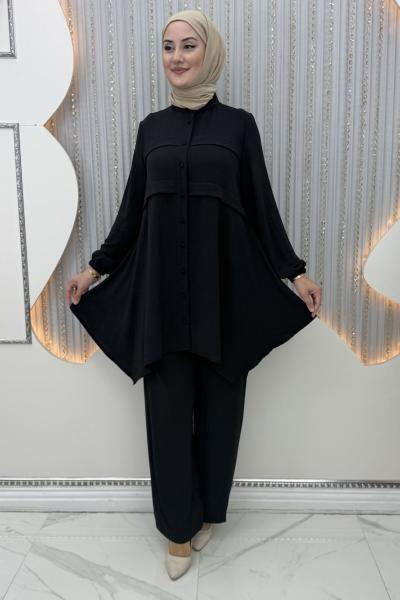 Feriha Pantolonlu Takım  Siyah
