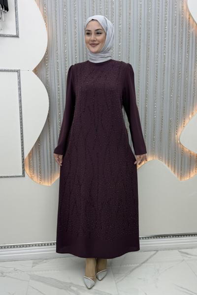 Gece Işıltısı Abiye Mürdüm