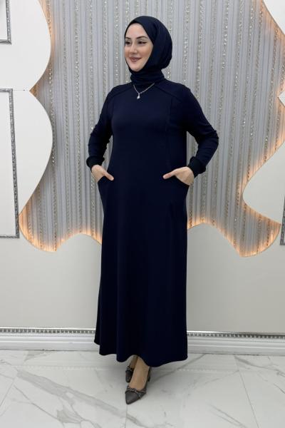Gözde Elbise Lacivert