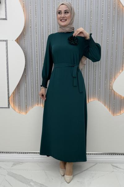 Güldane elbise Zümrüt