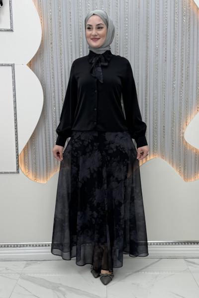 Gülnaz Etekli Takım Siyah