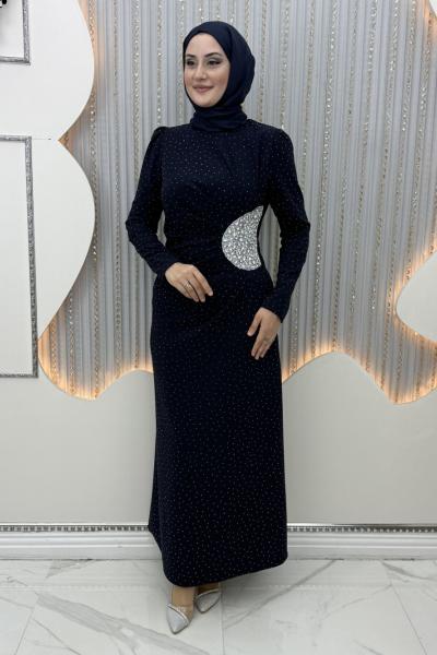 Gümüş Abiye Lacivert