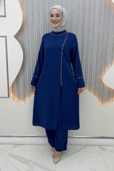 Hande Pantolonlu Takım Lacivert