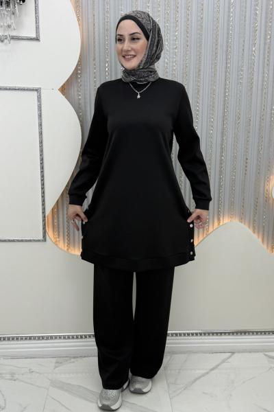 İlayda Pantolonlu Takım Siyah