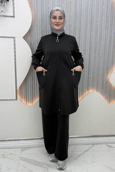 Ilgın Pantolonlu Takım Siyah