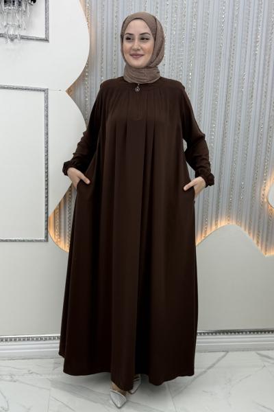 Ilım Elbise Kahverengi