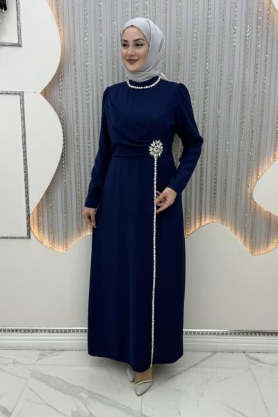 Kışmasalı Abiye Mavi