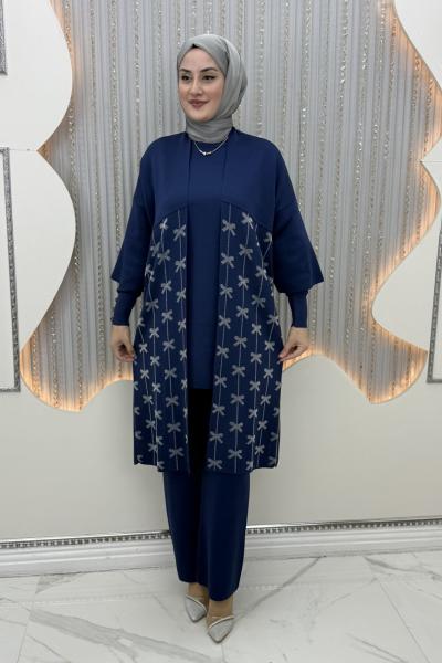 Kurdele 3’lü takım Lacivert