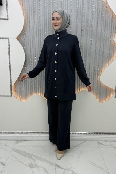 Lale Pantolonlu Takım Antrasit