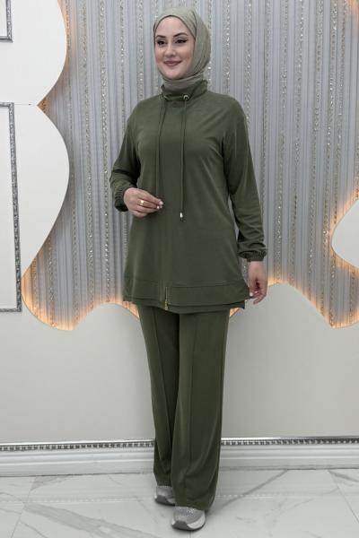 Liya Pantolonlu Takım Haki