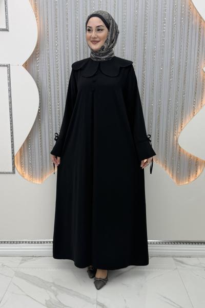 Lotus A Pile Elbise Siyah