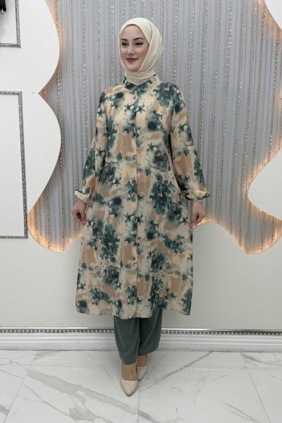 Manolya Pantolonlu Takım Yeşil