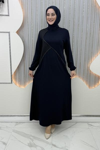 Mina Elbise Lacivert