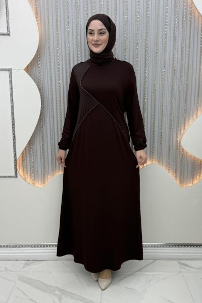 Mina Elbise Kahverengi