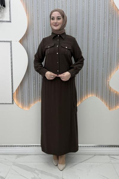 Mira Etekli Takım Kahverengi