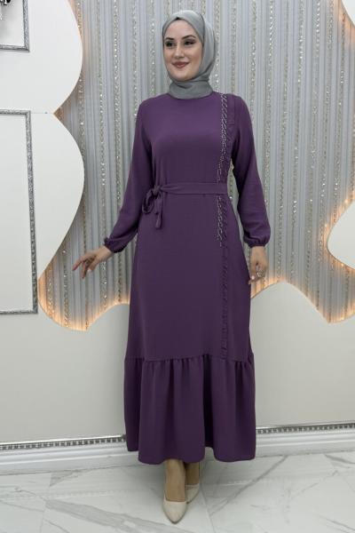 Müjgan elbise Mor