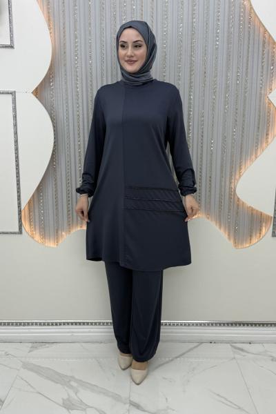 Nadiye Pantolonlu Takım Füme