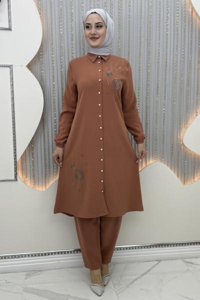 Naif Pantolonlu Takım Kiremit