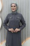 Nazenin Etekli Takım Gri