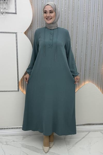 Nepal zincirli elbise Mint Yeşili