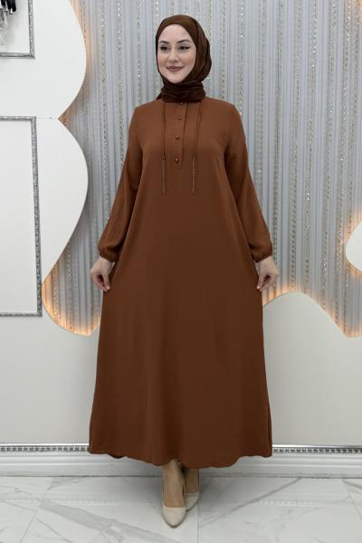 Nepal zincirli elbise Taba