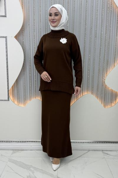 Nevra Etekli Takım Kahverengi