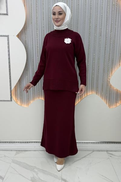 Nevra Etekli Takım Bordo