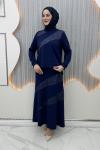 Nilda etekli takım Lacivert